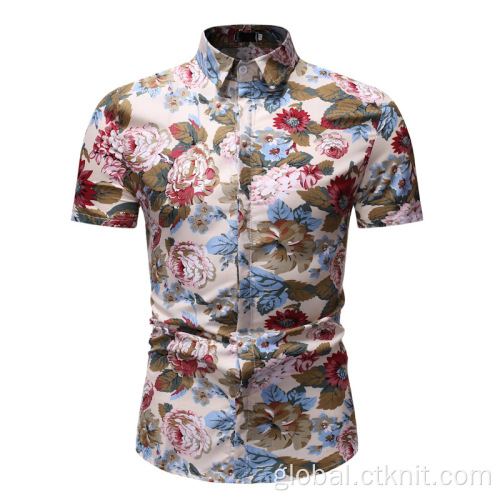 Short Sleeve Shirt branded  summer printed shirts for men Supplier